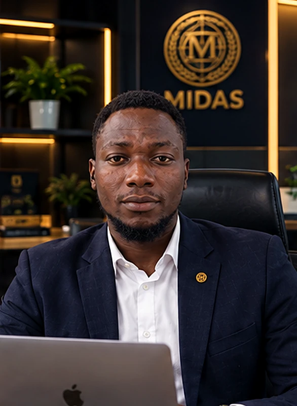 Oyeniyi Jeremiah, the developer behind MIDAS, at work